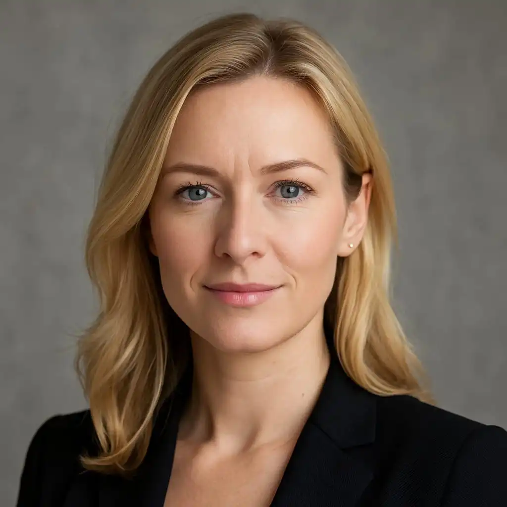 Professional headshot of Claire M., a Perun Chauffeurs client from Monaco